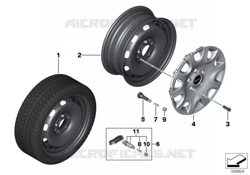 Jante MINI acier - 15\ MINI MINI ONE 2014 One N One