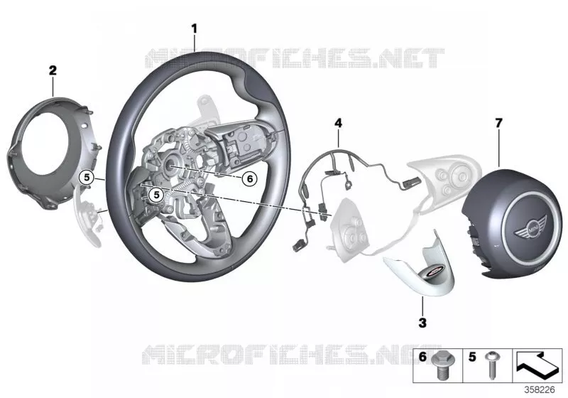 Jante de volant en cuir JCW MINI MINI JOHN COOPER WORKS 2015 JCW N JCW