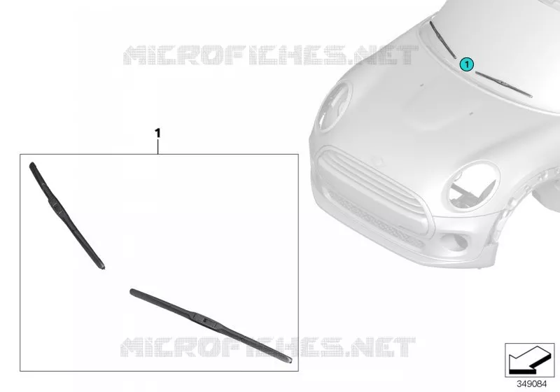 Jeu raclettes essuie-glace MINI MINI ONE FIRST 2013 One First N One First