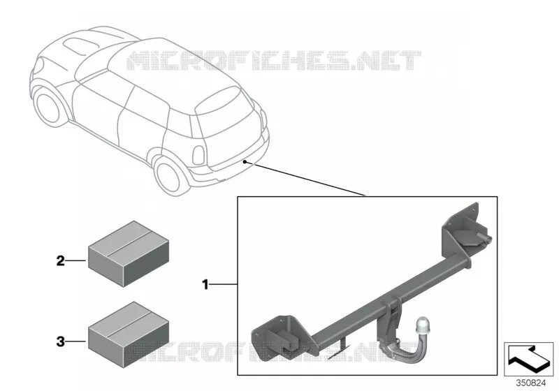 Kit post-équipt attelage remorque amovi. MINI MINI COOPER D 2013 Cooper D 2.0 N Cooper D 2.0