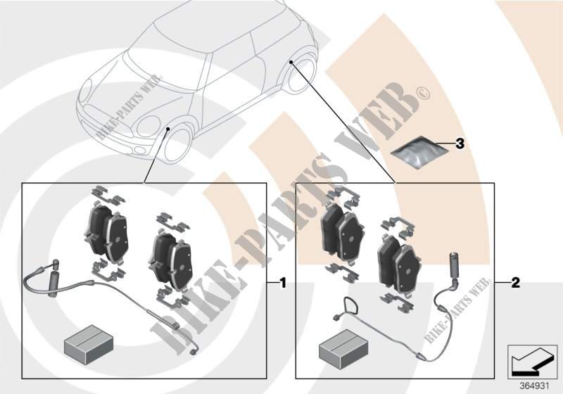 Kit service plaquettes frein/Value Line pour MINI Cooper de 2009