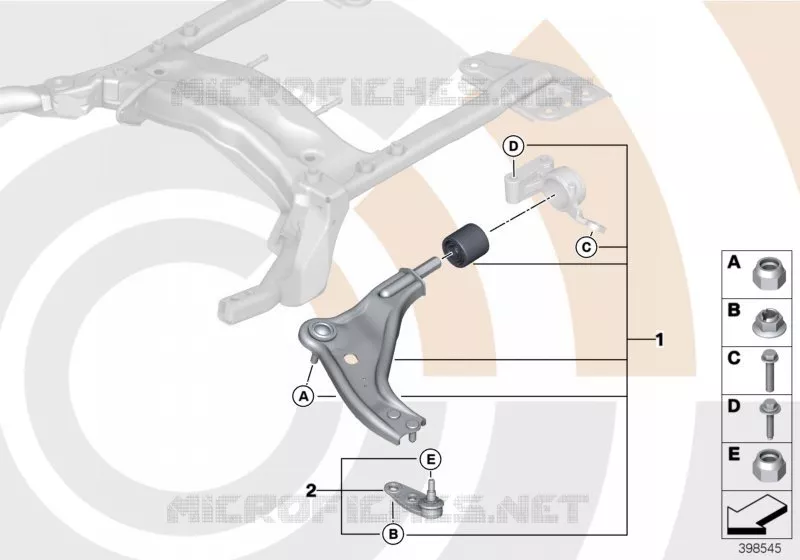 Kits réparation bras susp. transversal MINI MINI COOPER SD 2011 Cooper SD N Cooper SD