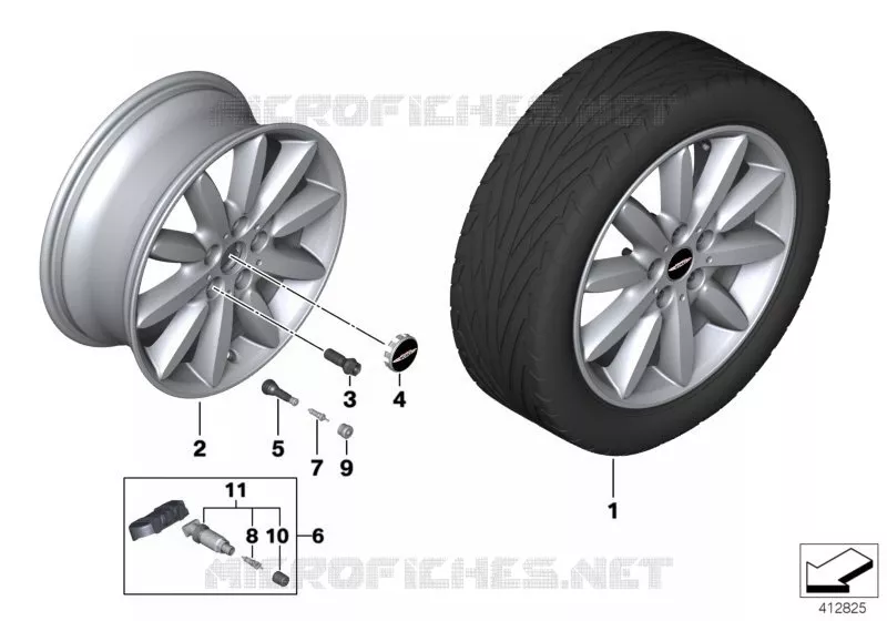 MINI roue all. hélice Spoke 503 - 17\ MINI MINI ONE 2013 One N One