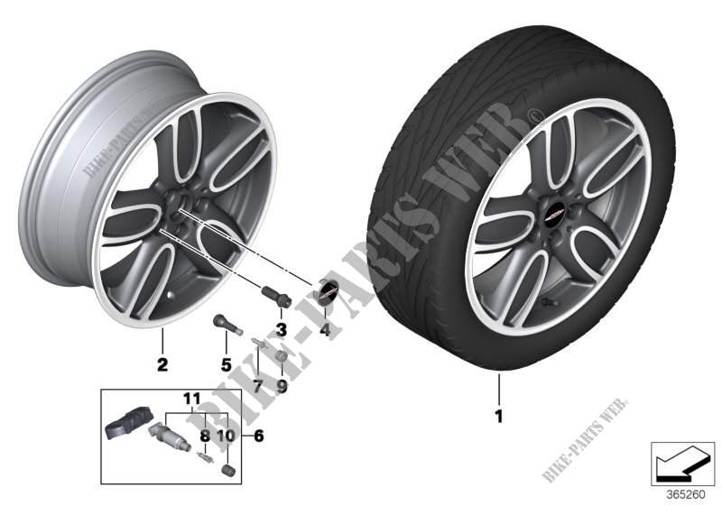MINI roue alliage Cup Spoke 509   18\ pour MINI Cooper D de 2013