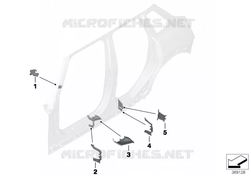 Matériau insonoris. de cavité/cadre lat. MINI MINI COOPER S 2013 Cooper S N Cooper S