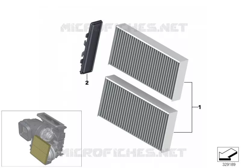 Microfiltre/filtre à charbon actif MINI MINI ONE FIRST 2017 One First N One First