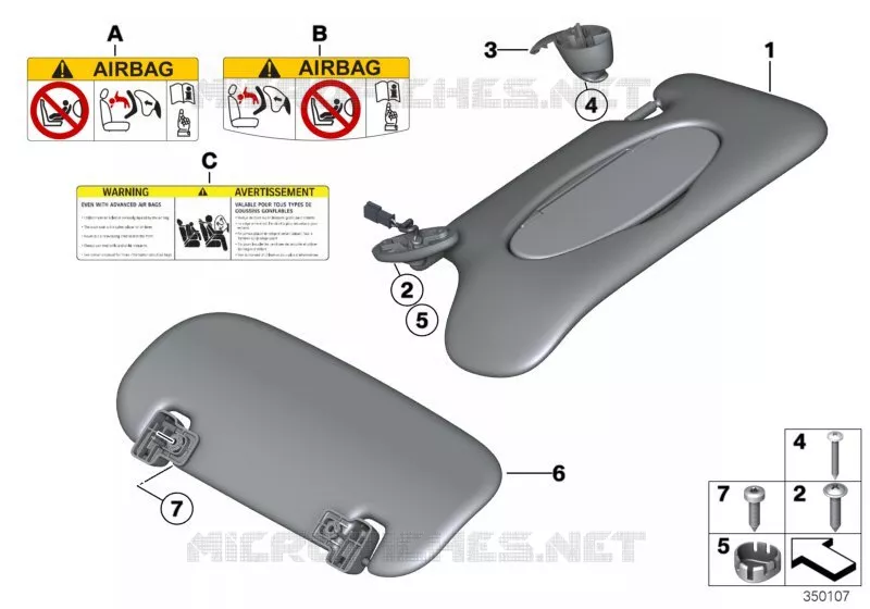 Pare-soleil MINI MINI COOPER 2013 Cooper ALL4 N Cooper ALL4