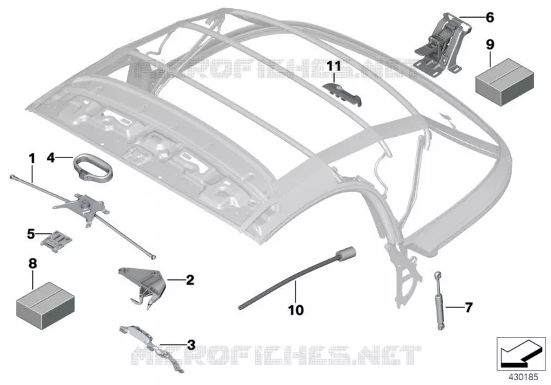 Pieces de capote MINI MINI JOHN COOPER WORKS 2011 Coop.S JCW N Coop.S JCW
