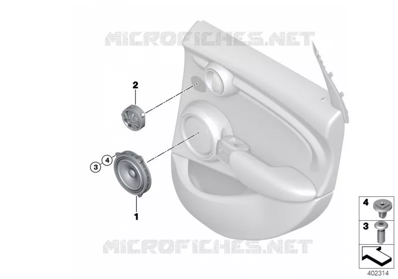 Pièces de porte arrière système Hifi MINI MINI COOPER SD 2015 Cooper SD ALL4 N Cooper SD ALL4