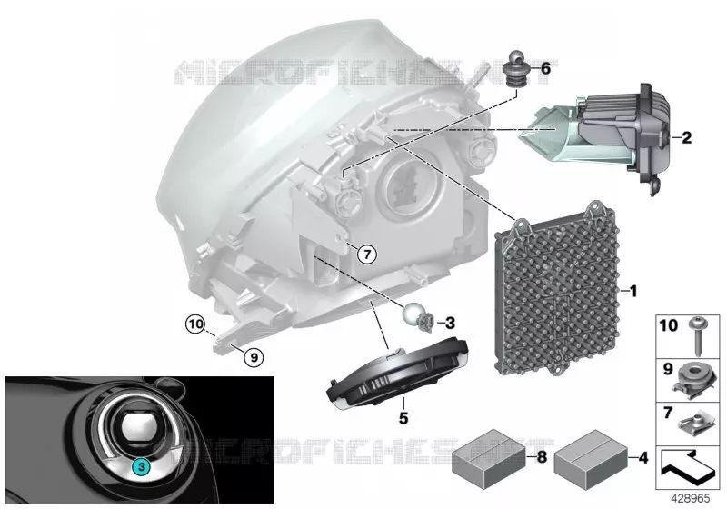 Pièces détachées projecteur à LED MINI MINI ONE 2017 One N One