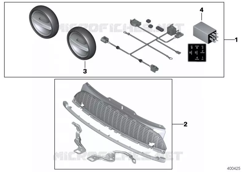 Post-équipt proj. additionnels à LED MINI MINI JOHN COOPER WORKS 2011 JCW ALL4 N JCW ALL4