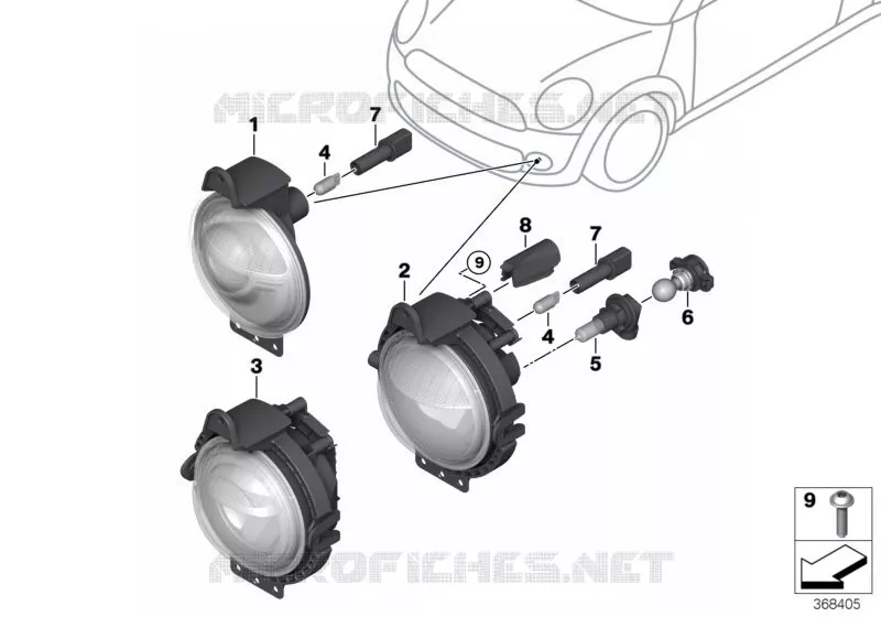 Projecteur de bouclier pare-chocs MINI MINI COOPER 2010 Cooper N Cooper