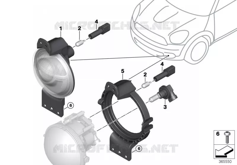 Projecteur de bouclier pare-chocs MINI MINI COOPER D 2010 Cooper D 2.0 N Cooper D 2.0