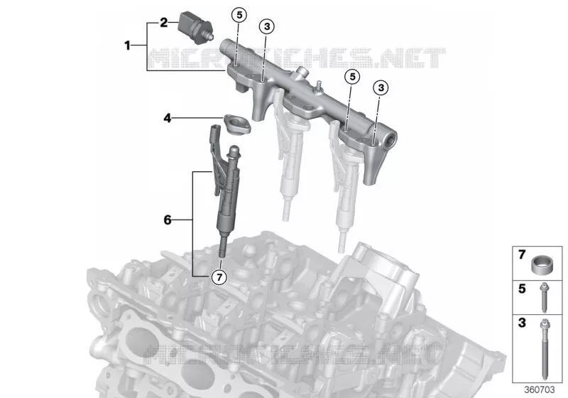 Rail haute pression / injecteur MINI MINI COOPER SE 2016 Cooper SE ALL4 N Cooper SE ALL4
