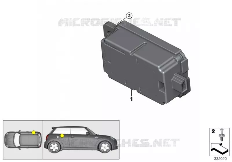 Récepteur télécommande radio MINI MINI COOPER SD 2016 Cooper SD N Cooper SD