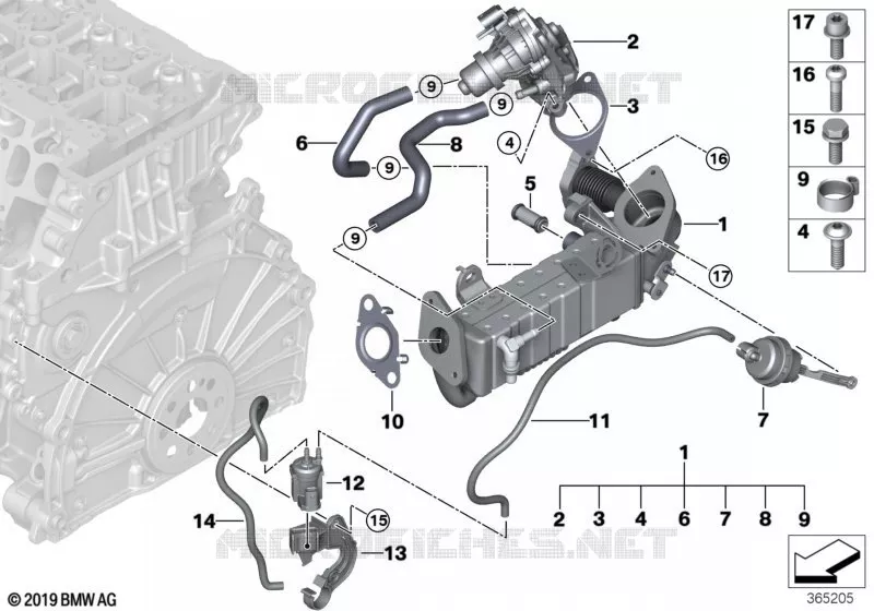 Réduction des gaz déchappement-Refroid. MINI MINI COOPER D 2013 Cooper D N Cooper D