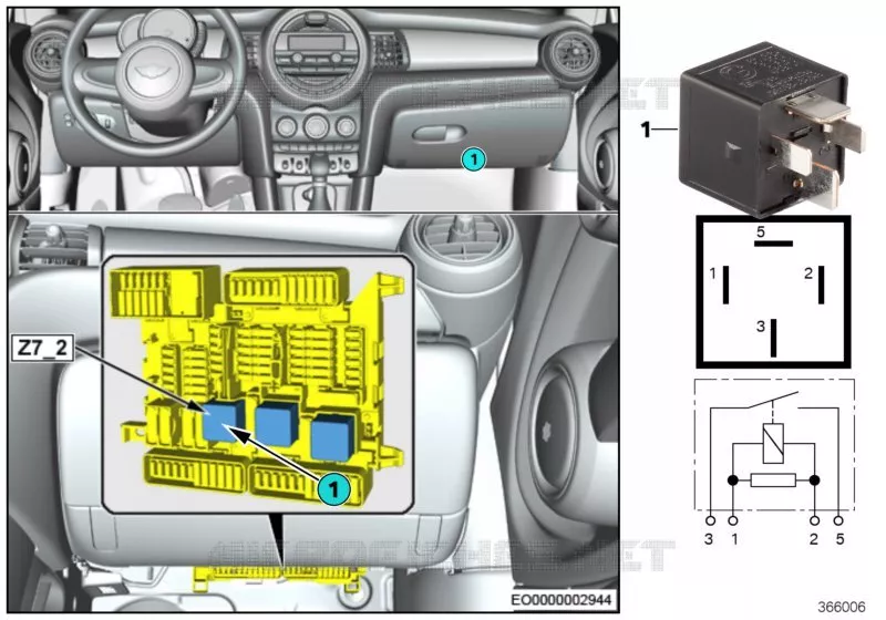 Relais borne 15N Z7_2 MINI MINI COOPER S 2016 Cooper S N Cooper S