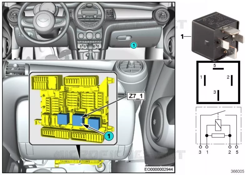Relais borne 30B Z7_1 MINI MINI COOPER 2016 Cooper N Cooper