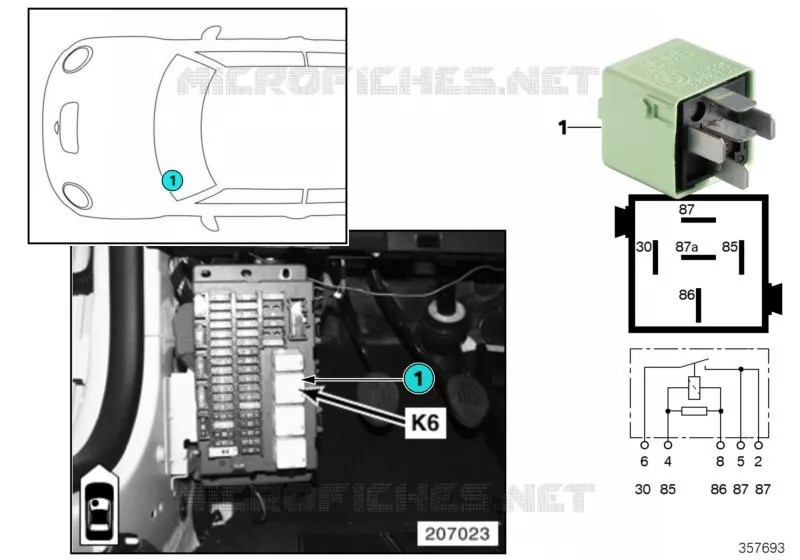 Relais lave-phares K6 MINI MINI ONE 2003 One N One