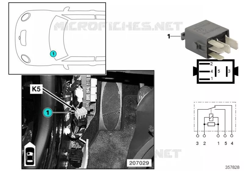 Relais pompe de lave-glace avant K5 MINI MINI COOPER S 2002 Cooper S N Cooper S