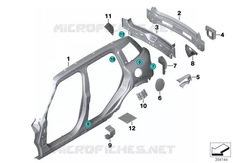 Revetement daile arriere MINI MINI COOPER D 2010 Cooper D ALL4 1.6 N Cooper D ALL4 1.6