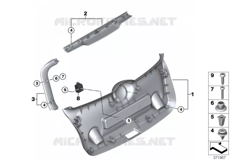 Revetement de couverture de coffre MINI MINI COOPER SD 2017 Cooper SD N Cooper SD