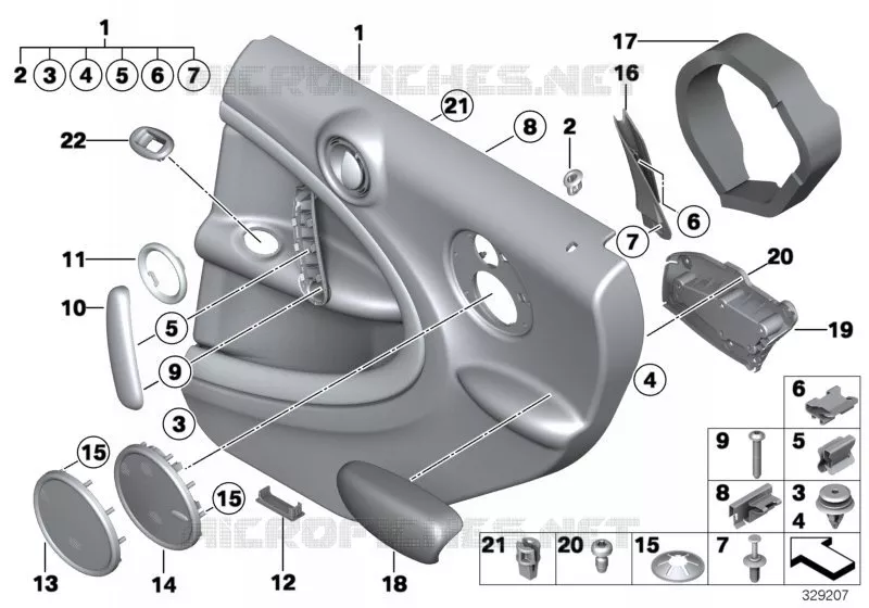Revetement de porte, arriere MINI MINI COOPER SD 2010 Cooper SD N Cooper SD