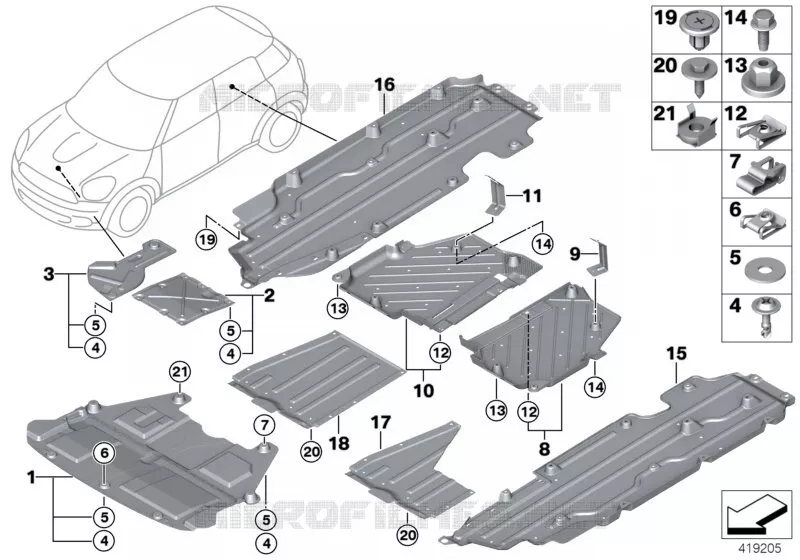 Revêtement de soubassement MINI MINI JOHN COOPER WORKS 2012 JCW ALL4 N JCW ALL4