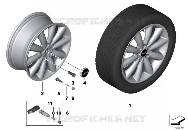 Roue all. MINI Cosmos Spoke 499 - 17\ MINI MINI COOPER D 2013 Cooper D N Cooper D