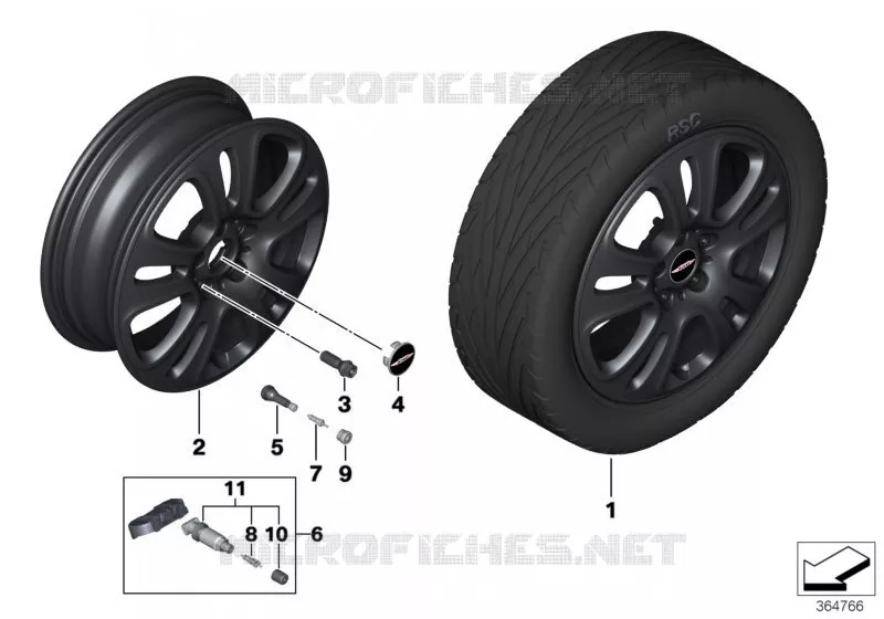 Roue all. MINI Double Spoke 510 MINI MINI COOPER D 2015 Cooper D N Cooper D