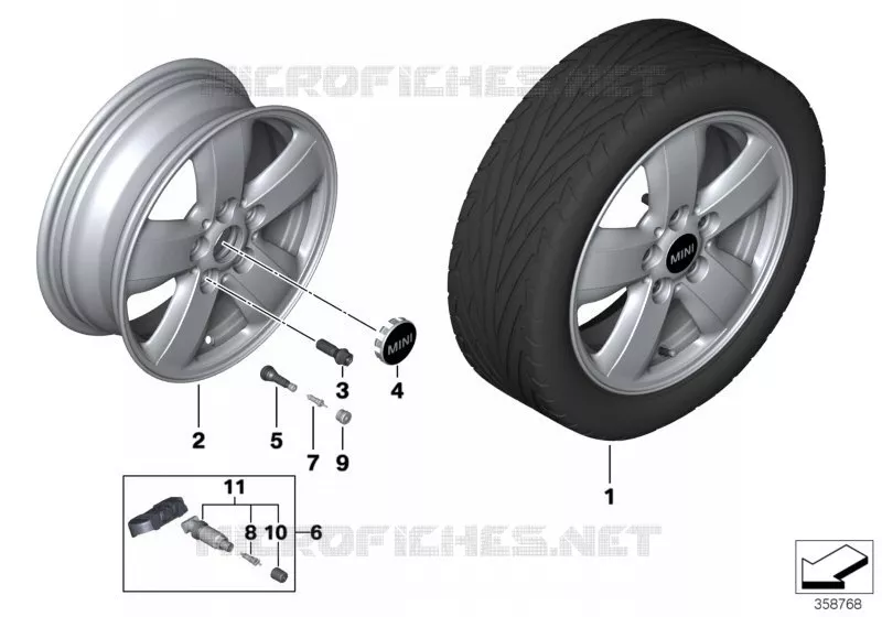 Roue all. MINI Heli Spoke 492 - 15\ MINI MINI ONE 2015 One N One