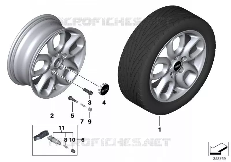 Roue all. MINI Loop Spoke 494 - 16\ MINI MINI COOPER D 2014 Cooper D N Cooper D
