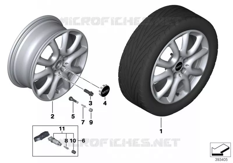 Roue all. MINI Race Spoke 498 - 17\ MINI MINI COOPER S 2014 Cooper S N Cooper S