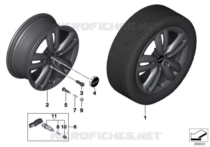 Roue all. MINI Track Spoke 501 - 17\ MINI MINI COOPER S 2014 Cooper S N Cooper S