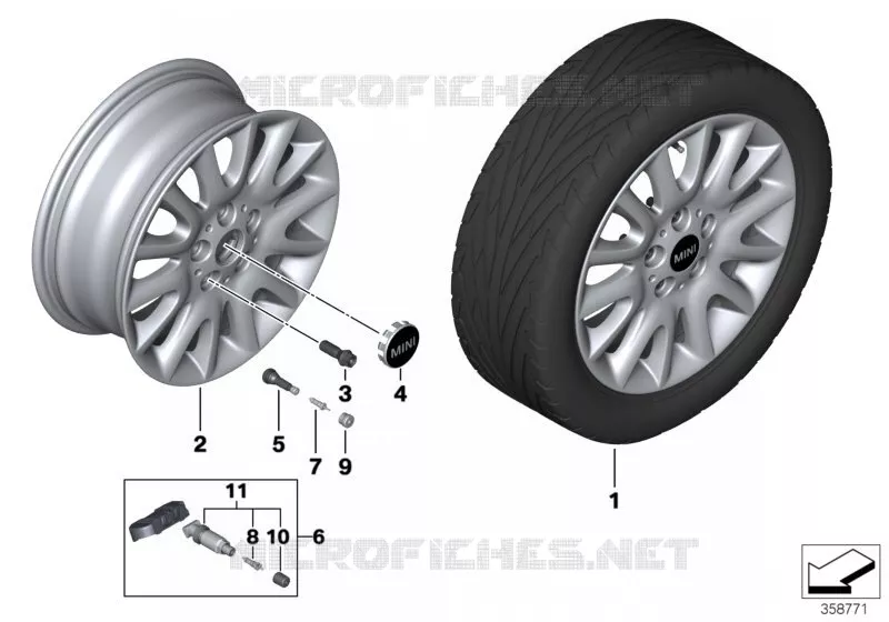 Roue all. MINI Victory Spoke 495 - 16\ MINI MINI ONE 2013 One N One
