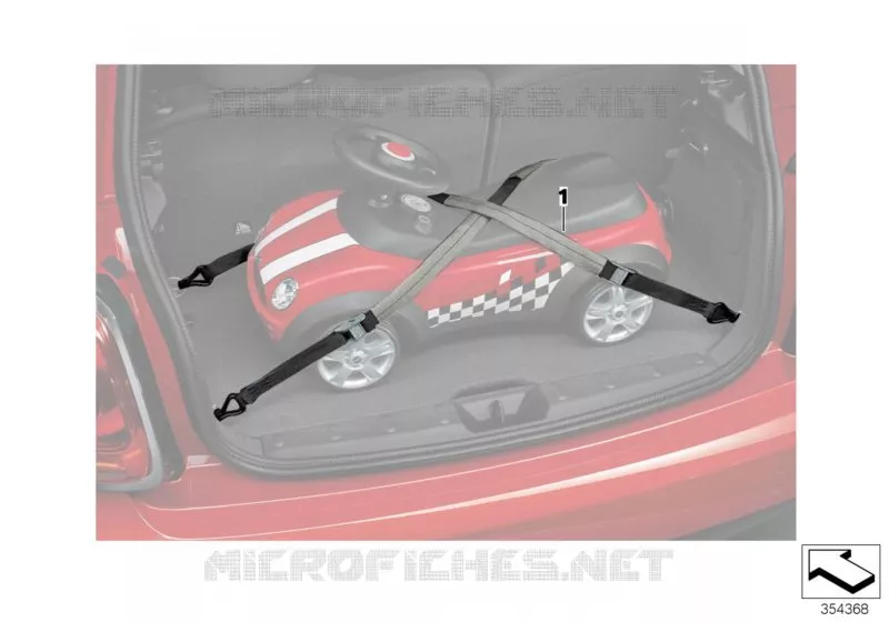 Sangles pour coffre à bagages MINI MINI ONE D 2013 One D N One D