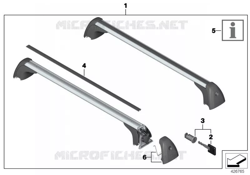 Support de barre de toit MINI MINI ONE D 2014 One D N One D