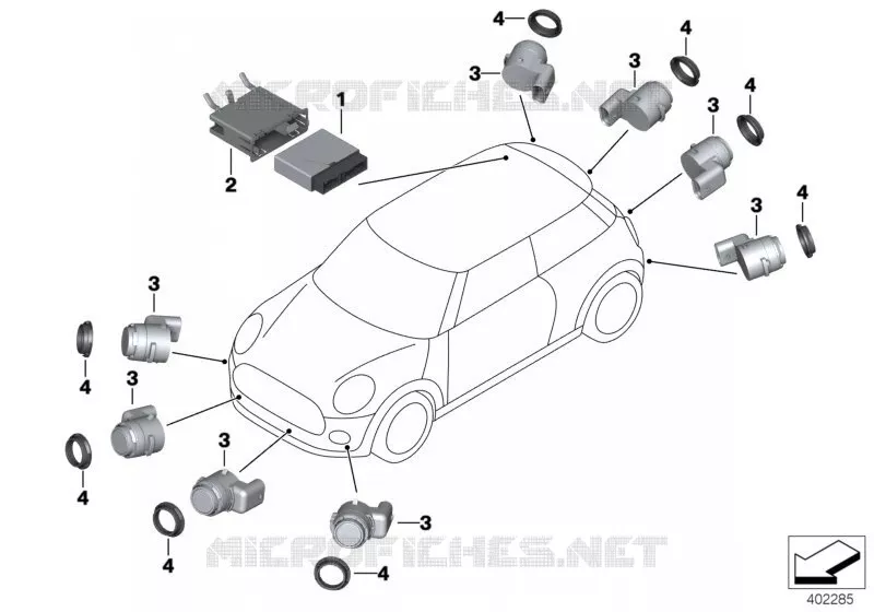 Système daide au stationnement (PDC) MINI MINI COOPER D 2014 Cooper D N Cooper D