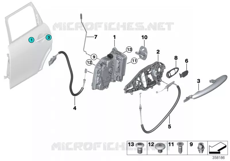 Système de fermeture porte arrière MINI MINI COOPER SD 2014 Cooper SD N Cooper SD