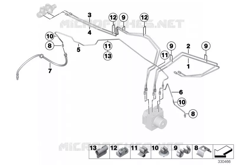 Tuyau de frein avant MINI MINI COOPER SD 2010 Cooper SD ALL4 N Cooper SD ALL4