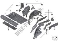 Passage de roue ar/elements de plancher pour MINI Cooper S de 2014