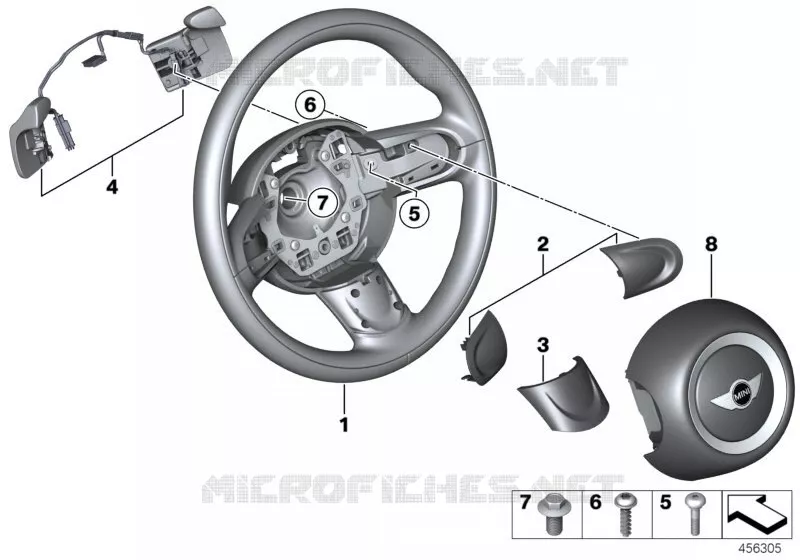 Airbag volant sport avec manettes MINI MINI ONE 2006 One N One