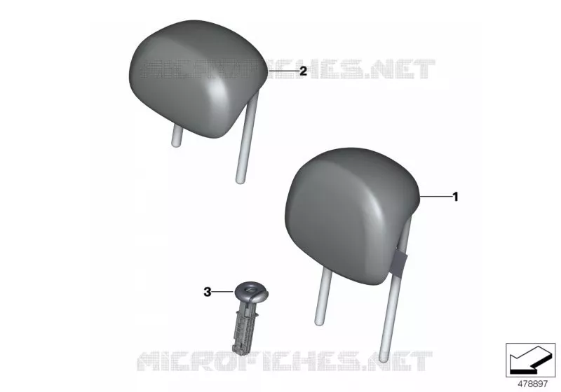 Appuie-tête siège arrière MINI MINI COOPER SD 2015 Cooper SD ALL4 N Cooper SD ALL4