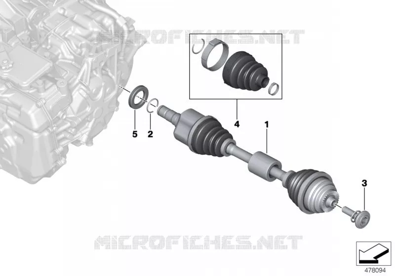 Arbre de sortie avant gauche MINI MINI ONE 2018 One N One