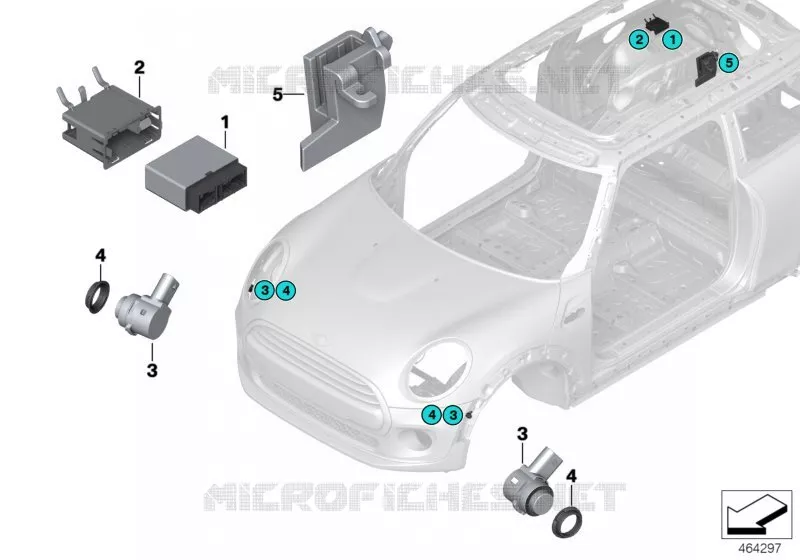 Assistant manoeuvres stationnement PMA MINI MINI COOPER SD 2018 Cooper SD ALL4 N Cooper SD ALL4