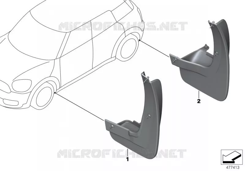 Bavettes garde-boue MINI MINI COOPER SD 2016 Cooper SD N Cooper SD