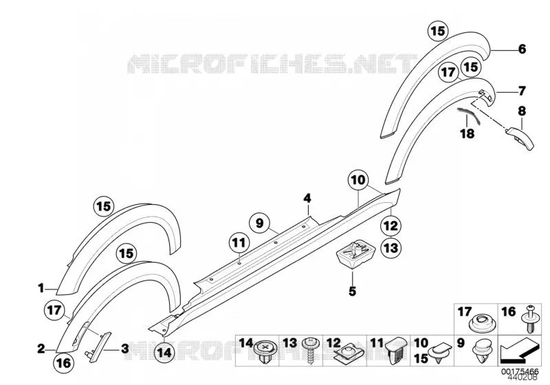 Cache bas de caisse / passage roue MINI MINI COOPER D 2010 Cooper D 2.0 N Cooper D 2.0