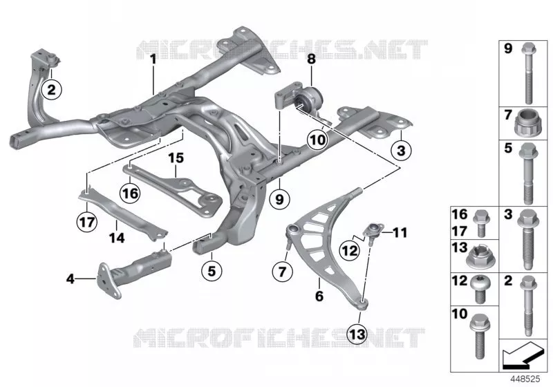 Cadre aux. avant / bras de suspension MINI MINI COOPER SD 2010 Cooper SD N Cooper SD