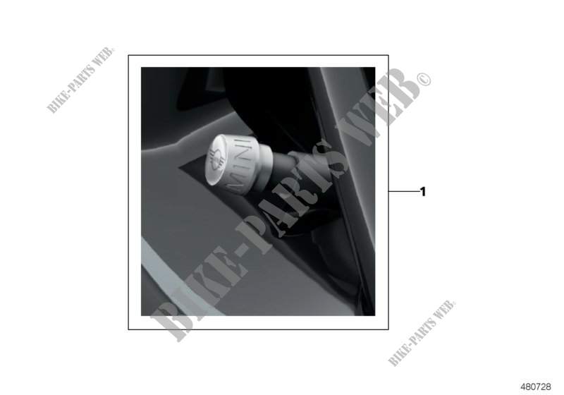 Capuchons de valve pour MINI Cooper S ALL4 de 2015