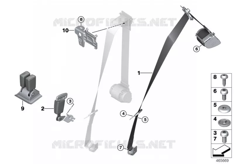 Ceinture de sécurité arrière MINI MINI COOPER D 2014 Cooper D N Cooper D